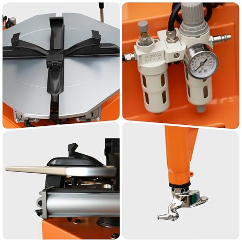 Albott 2 HP Tire Changer Machine for 10"–22" Rim Range | 10"–17" Outside Clamp, 12"–22" Inside Clamp, 110V Wheel Changer for Home Garage & Auto Shop - size: 10"–22" Compact Single Head