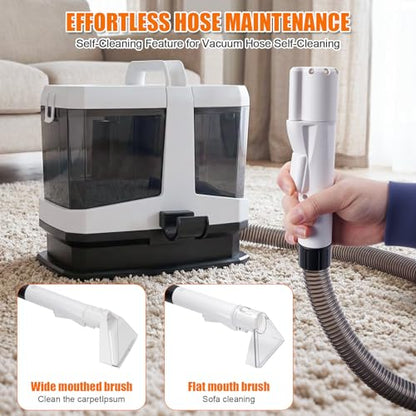 Foandbevi Carpet & Upholstery Cleaner Machine, 16KPa Spot Shampooer for Pet | 800W Motor Self-Cleaning 3 in 1 Tough Stain Tool, Lightweight Spot Stain Remover for Couch, Car Detailing, Rugs & Stairs