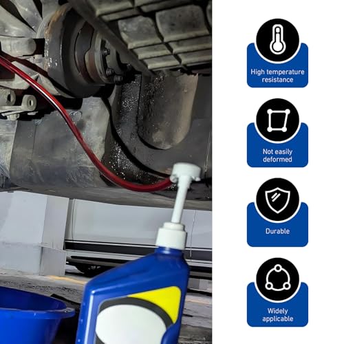 1 Set Car Transmission Fluid Pump Kit, Durable Manual Oil Transfer Evacuator with 3/8" Swivel & 8mm 10mm Adapters, 8cc Per Stroke Fluid Change Tool, Universal for Cars SUVs Trucks (White)