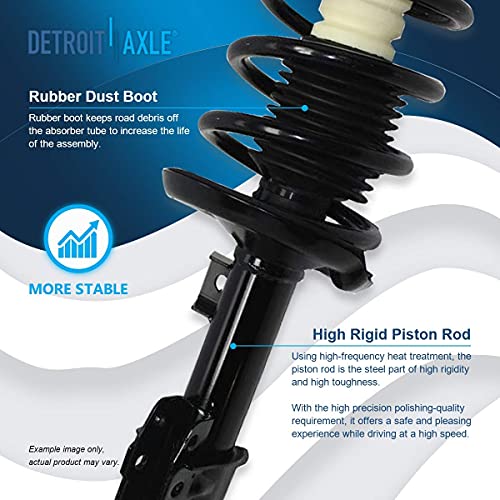 Detroit Axle - 2 Front Struts w/Coil Spring for 2004-2012 Chevrolet Malibu | 2005-2010 Pontiac G6 2007-2009 Saturn Aura, 2 Struts w/Coil Springs Assembly 2008 Replacement Shocks - size: 172199_172200/PAIR
