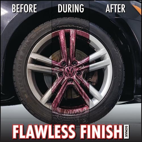 SONAX Wheel Cleaner Full Effect (230200) | Non-Acid Rim Cleaner | Color Changing Wheel Cleaner | Brake Dust Cleaner | Non-Acid Iron Remover | (500 ml or 16.9 fl. oz.) - size: 500ml