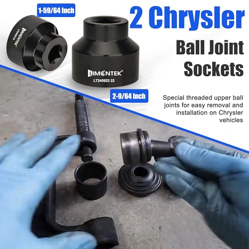 Master Ball Joint Press Kit, Heavy Duty 23Pcs Ball Joint Removal Tool, U Joints and Brake Pins, Compatible with 2WD and 4WD Vehicles - color: Black