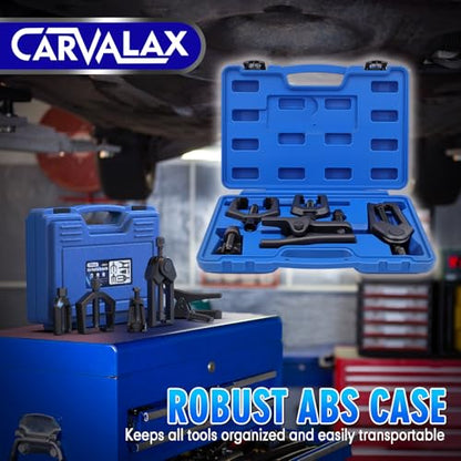 CARVALAX 5-in-1 Ball Joint Separator, Ball Joint Removal Tool Kit | Front End Service Tool Kit for Tie Rob Removal, Pitman Arm Puller, Cars SUVs Pickup Trucks Automotive Tools w/Storage Case - color: Black, style: 5-in-1