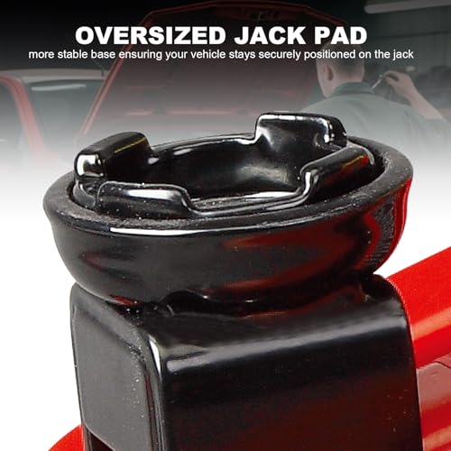 BIG RED 2 Ton Hydraulic Floor Jack, Low Profile Trolley Service Jack with 5.2"-13.3" Lifting Range, Heavy Duty Steel Car Jack for Sport Vehicle, Cars, Red - size: 2 ton