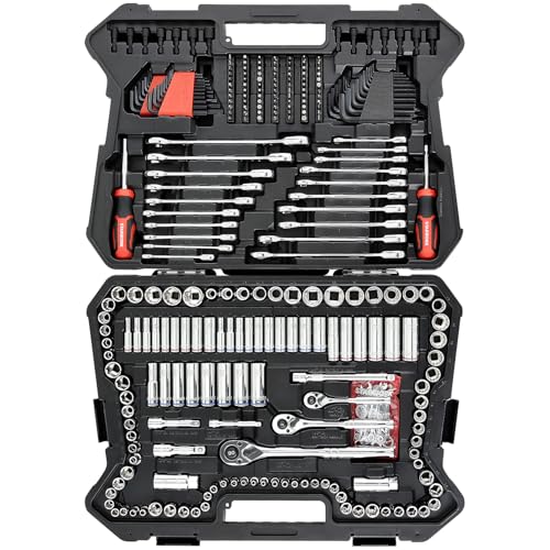 STARWORK TRUE MECHANIC 303-Piece Mechanics Tool Set and Socket Set, 1/4", 3/8", 1/2" Drive, Professional, SAE/Metric - size: 303 PC