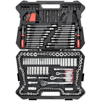 STARWORK TRUE MECHANIC 303-Piece Mechanics Tool Set and Socket Set, 1/4", 3/8", 1/2" Drive, Professional, SAE/Metric - size: 303 PC