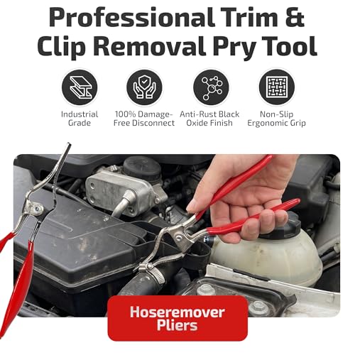 9 PCS Electrical Disconnect Pliers-Fuel Line Disconnect Tool Set-Automotive Electrical Terminal Connector Separator Removal Kit with Relay Puller, Hose Clamp Pliers-Terminal Pin Removal Tool