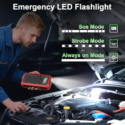 Portable Air Compressor with Jump Starter, 150 PSI Digital Tire Inflator 4000A Car Battery Jumper Box with 20000mAh Power Bank, Auto Shut-off Cordless Air Pump for Cars, Trucks, Motorcycles, Bikes