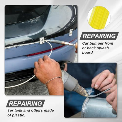 Plastic Welding Rods, Welder Rod High-Strength Waterproof Fit for Repairing Plastic Bumper Kayaks Car Bumpers - color: Yellow