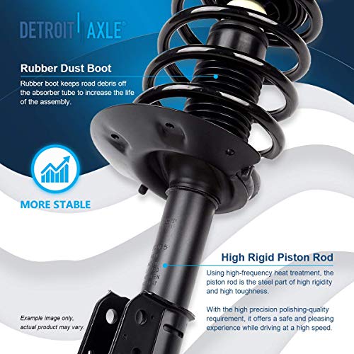 Detroit Axle - Front 4pc Struts Sway Bars for 02-07 Buick Rendezvous, 01-05 Pontiac Aztek, 2 Struts w/Coil Spring 2 Stabilizer Sway Bars 2001 2002 2003 2004 2005 2006 2007 Replacement Suspension Kit - size: 4QS2400016/Sway Kit