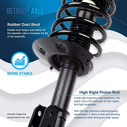 Detroit Axle - Front 4pc Struts Sway Bars for 02-07 Buick Rendezvous, 01-05 Pontiac Aztek, 2 Struts w/Coil Spring 2 Stabilizer Sway Bars 2001 2002 2003 2004 2005 2006 2007 Replacement Suspension Kit - size: 4QS2400016/Sway Kit