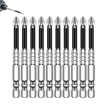 Magnetic Non-Slip Drill Bit Kit - High Magnetic S2 Alloy Steel Screwdriver Bits, Anti-Slip Hex Shank Set (25/50/65/70/90/150mm) for Impact Driver & Electric Drill (10, 75L) - size: 75L