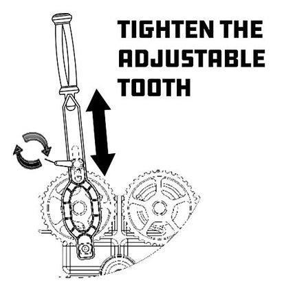 Powerbuilt Universal Timing Gear Holder Tool Kit, Tools to Remove and Replace Timing Gear Retaining Nuts, Adjustable Tooth - 647835 - style: Timing Gear