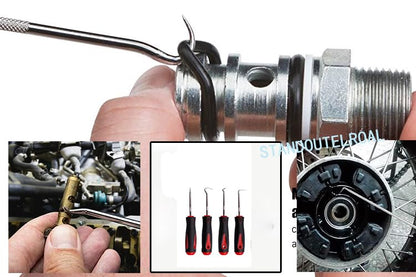 Short Set,Oil Seal Hook, Pull Out The Hook, Oil Seal Screwdriver Pull Out and Remove.Assembly and Removal of Small Parts,Automobile, Electronics Home Repair Tools