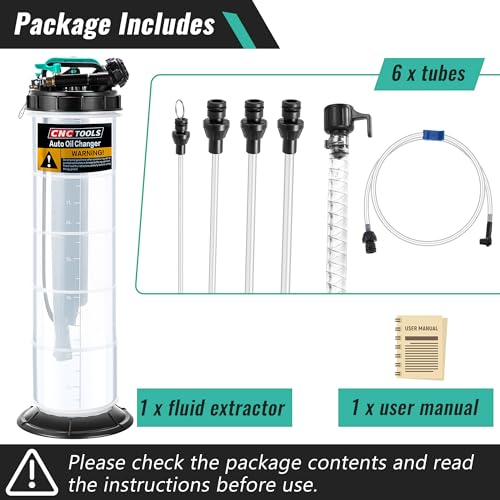 Estune 9.5L Fluid Extractor Pump, 2.5 Gallon Pneumatic Manual Oil Extractor Pump for Oil Change, Oils Vacuum Pumps Extractors with 5 Pcs Brake Bleeding Hose for Cars, Suvs, Trucks, Rvs, Motorcycles - size: 2.5 Gallon/9.5 L