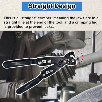 30800 CV Boot Clamp Pliers, 9 in Ear Type Joint Tool | Universal Axle Crimper for Auto ATV Crimp & Remove, Used with Torque Wrench