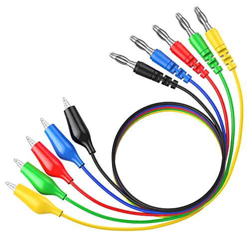 CAMWAY 25pcs Back Probe Test Lead- 15pcs Back Probe Pins & 5pcs Banana Plug to Alligator Clip 5 PCS Alligator Clips for Multimeter Diagnosis Circuit Testing