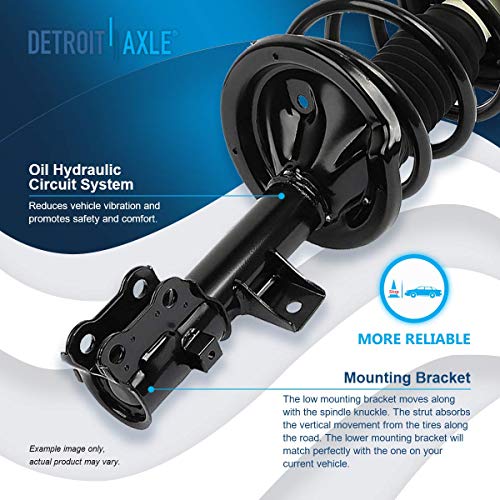 Detroit Axle - Front Struts for 2006-2010 Kia Optima 2007-2010 Magentis 2007-2011 Rondo, 2 Ready Suspension Struts w/Coil Spring Assembly 2008 2009 Replacement Quick Install Ready Strut Shock - size: 171135_171136/PAIR