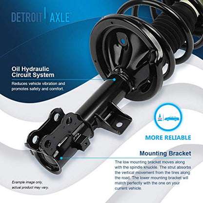 Detroit Axle - Front Struts for 2006-2010 Kia Optima 2007-2010 Magentis 2007-2011 Rondo, 2 Ready Suspension Struts w/Coil Spring Assembly 2008 2009 Replacement Quick Install Ready Strut Shock - size: 171135_171136/PAIR
