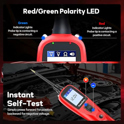 Autel PowerScan PS100 Automotive Circuit Tester, Power Circuit Probe Scan Tool, 12-24V Electrical Short Open Breaker Circuit Finder, AC/DC Current Resistance, 20ft Extension Cord, for 99% Car