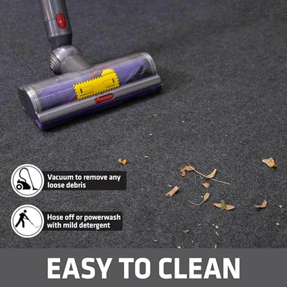 Drymate Garage Floor Runner Mat, (8'10" x 2'6"), Protects Surfaces, Absorbent, Waterproof, Slip-Resistant, Quick Dry Carpet Fabric, Trimmable & Washable (USA Made) (Charcoal) - size: 8'10" x 2'6" (1-Pack)