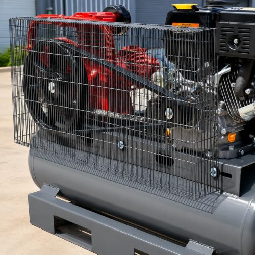 XtremepowerUS 13.0HP Horizontal Air Compressor Tank 30 Gallon Tank Gas-Powered 3-Cylinder Service Truck Mount Workshop, Construction Sites, Machinery