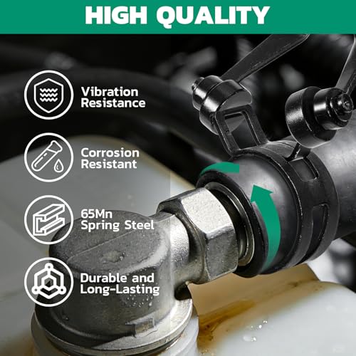 OURU Spring Band Hose Clamps Assortment kit, 130Pcs, 6-25mm | Constant Tension Hose Clamps, For Fuel Lines, Silicone, Vacuum Hoses, Low-Pressure Air Clips - size: 130PCS (6-25mm)