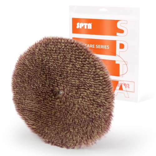 SPTA 2Pcs 5 inch 125mm Wool Polishing Pad,T140 Purple Heavy Cut to Remove 1200#/1500# Sanding Disc Marks, Deep Scratches, Orange Peel and Heavy Oxidation for Automotive,Car,RV,Motorbike & Boat-WPCMHS5 - color: 2Pcs 5Inch Ultra Coarse Long Hair Wool, size: