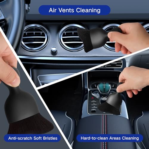 Qydipclin 11pcs Windshield Cleaner Tool, Car Window Cleaning Wash Kit with 6 Reusable Microfiber Pads 2 Spray Bottles and Extendable Handles Auto Glass Wiper Kit, Blue & Green - color: Blue & Green