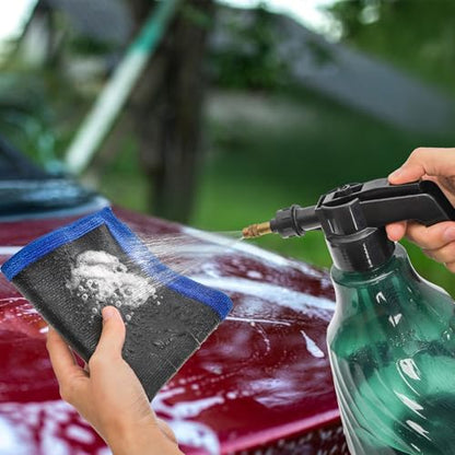 Okllen 4 Pcs Clay Towel Auto Detailing for Cars, Premium Microfiber Clay Bar Towel 12 x 12 Inch (30.5x30.5cm), Blue
