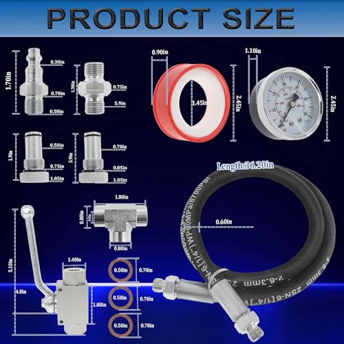 6.0 High Pressure Oil System Tester, IPR Air Test Tool Special Kit Compatible with Ford 6.0L-7.3L Powerstroke Diesel Engines