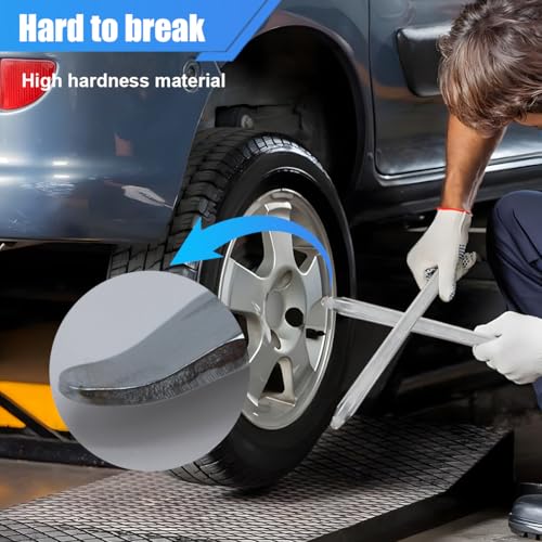 2PCS Tire Iron Spoons Tool Set, 11.88 Inch Heavy Duty Metal Tire Changing Tool Kit Motorcycle Tire Lever Bar Set, Manual Bike Tires Remove & Repair Tool for Scooter, Motorcycle, Mower