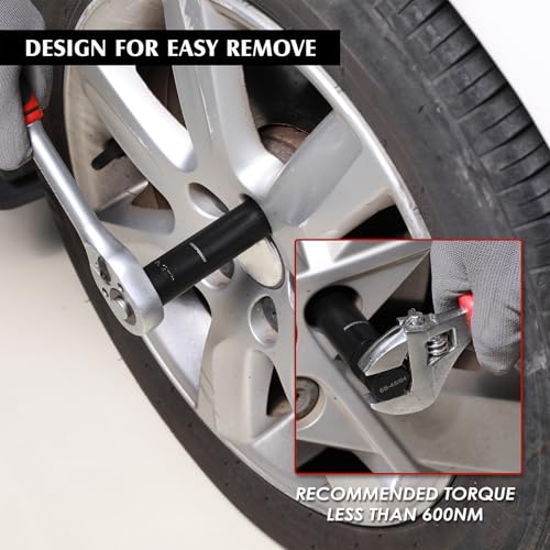 MIXPOWER 8PCS Spline Socket Set,SAE & Metric Lug Nut Key Set for Easy Removal of Locking Lug Nuts on Aftermarket 5, 6, 7, 12 Spline and Hex Style - size: 8PCS