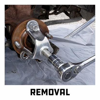 Powerbuilt Front Hub Remover and Installer Kit, Ford and Mercury, Remove Hubs and Axle Shafts, Install Tube and Tools Set, Storage Case - 648742 - style: Ford and Mercury