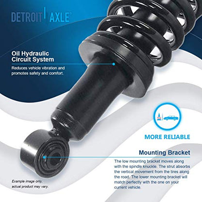 Detroit Axle - RWD Front Struts Kit for 2004-2012 Chevrolet Colorado GMC Canyon 2 Ready Struts w/Coil Spring 2 Sway Bar End Links 2005 2006 2007 2008 2009 2010 2011 Replacement Suspension - 4pc Set - size: 10081-4-DA/ sway kit