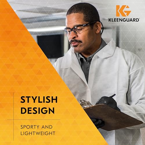 KleenGuard™ V30 Nemesis™ Safety Glasses (25679), with KleenVision™ Anti-Fog Coating, Clear Lenses, Black Frame, Unisex for Men and Women (Qty 12)