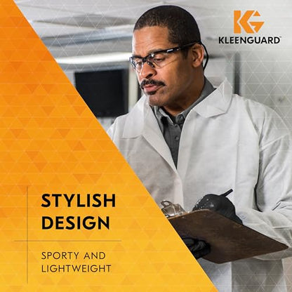 KleenGuard™ V30 Nemesis™ Safety Glasses (25679), with KleenVision™ Anti-Fog Coating, Clear Lenses, Black Frame, Unisex for Men and Women (Qty 12)