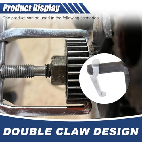 2-Jaw Gear Puller 4 Inch, Adjustable Two Jaws Bearing Puller for Pulley Flywheel Gear Removal – Heavy Duty Steel Puller Tool for Internal & External Use, Non-Slip Grip with Hexagonal Screw