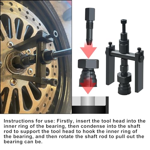 LainKeen 12pcs Motorcycle Blind Hole Bearing Puller Set 8-32MM | Internal Bearing Extractor, Slide Hammer, Two-Jawed Puller, Expandable Collets, Pilot Inner Bearing Removal Tool - size: 12PC (8-32mm)