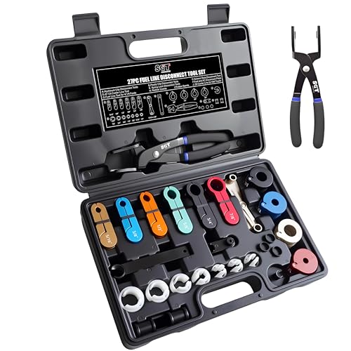 SGT 27pc Fuel Line Disconnect Tool Set,Master Quick Disconnect Tool Kit with Fuel and AC Disconnect Pliers,Fuel Line Removal Tool Set for AC Fuel Line System