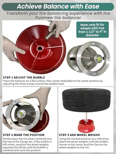 Tire Balancer Portable Bubble Wheel Balancer Tire Changer with Bubble Level for Car Light Truck Wheel Balancing