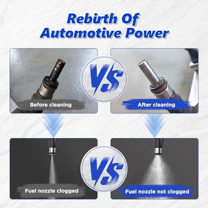 BELEY V308 Fuel Injector Cleaner Tester Machine with Heated Ultrasonic | 4-Cylinder Injector Cleaner Featuring Visual Spray Pattern, Flow Rate & Leak Test for 12V Gasoline Car & Motorcycle Injectors - size: ‎Standard Fuel lnjector