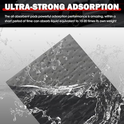 10PCS 13"x10.1" Oil Absorbent Pads for Car,Essential Car Oil Spill Mat Serve to Adsorb Oils & Fluids,Reusable Cars Oils Pads for Garage & Under Vehicles Automotive Accessories