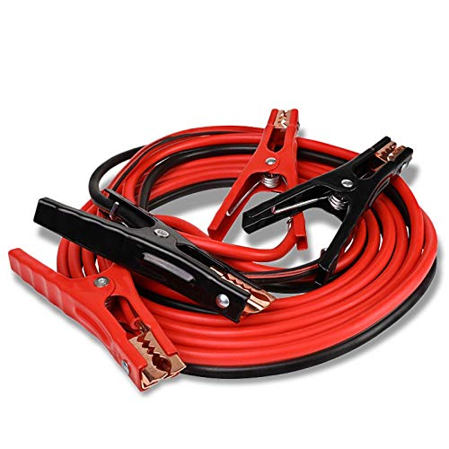 Heavy Duty (16ft 6 Gauge, Copper Wire) Battery Jumper Cables Jump Start Booster Kit works with Universal Vehicle Car SUV Pickup Truck - size: 6 Gauge 16FT Cable Length