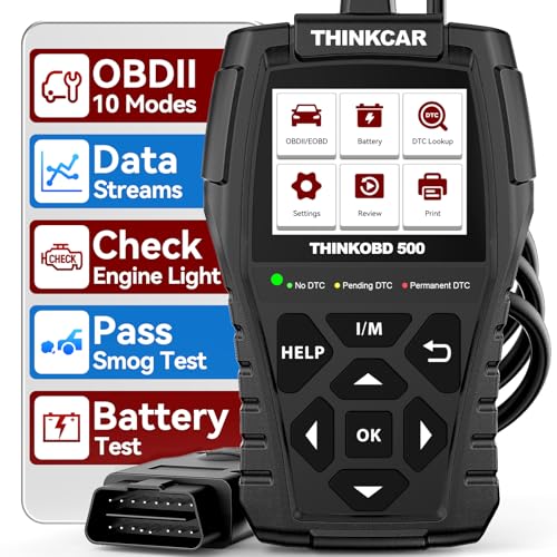 THINKCAR Thinkobd 500 OBD2 Scanner Check Engine Car Code Reader, Full OBD II CAN Diagnostic Scan Tool, Read and Clear Error Codes, Live Data, Vehicle Report, 2.8 Inches Dispaly - size: OBD500
