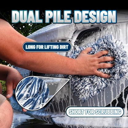 Chemical Guys, The Dually Dual-Surface Microfiber Car Wash & Drying Pad | Dual-surface pad scrubs and washes paint, glass, wheels and exterior, soft side for safe, scratch-free contact - size: 1 Pack, style: Wash Pad