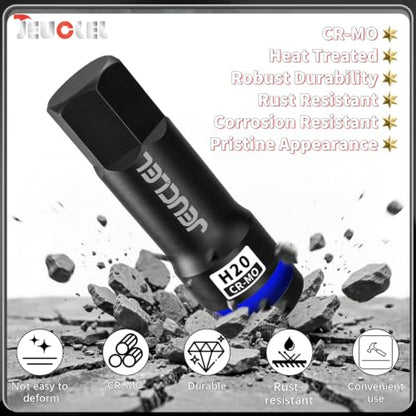 20mm Hex Impact Bit Socket, H20 1/2" Drive Allen Socket, Cr-Mo | 3-Inch, Lengthen Hex Screwdriver Adapter for Electric Ratchet Wrenches Fastening Screws, Socket Wrench, Head Drill - size: 1PC | H20 20MM