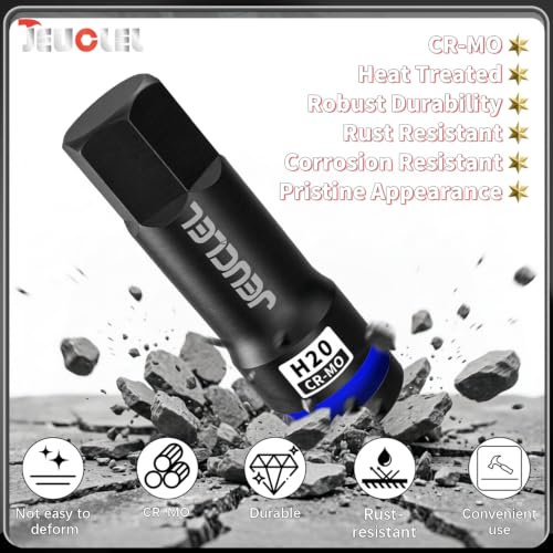 20mm Hex Impact Bit Socket, H20 1/2" Drive Allen Socket, Cr-Mo | 3-Inch, Lengthen Hex Screwdriver Adapter for Electric Ratchet Wrenches Fastening Screws, Socket Wrench, Head Drill - size: 1PC | H20 20MM