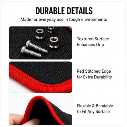 Magnetic Tool Mat Holder Set Tools Pad Tray Parts Flexible Bolt Pickup Screw Automotive Telescoping Gun Cleaning for Mechanics Magnet Organizer Mats Garage Under Car(4pc)