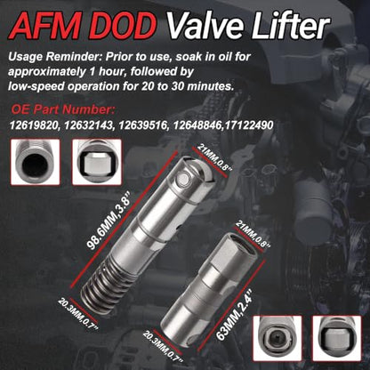 Gen IV 5.3 AFM DOD Lifter Kit W/Head Gasket Set For Chevy/GMC 2007-2014 | Fit For Chevy Silverado Tahoe Suburban GMC Sierra Yukon Envoy Buick Saab LC9 LH6 OE#HS26190PT-2 - color: For GM 5.3L AFM 2007-2013